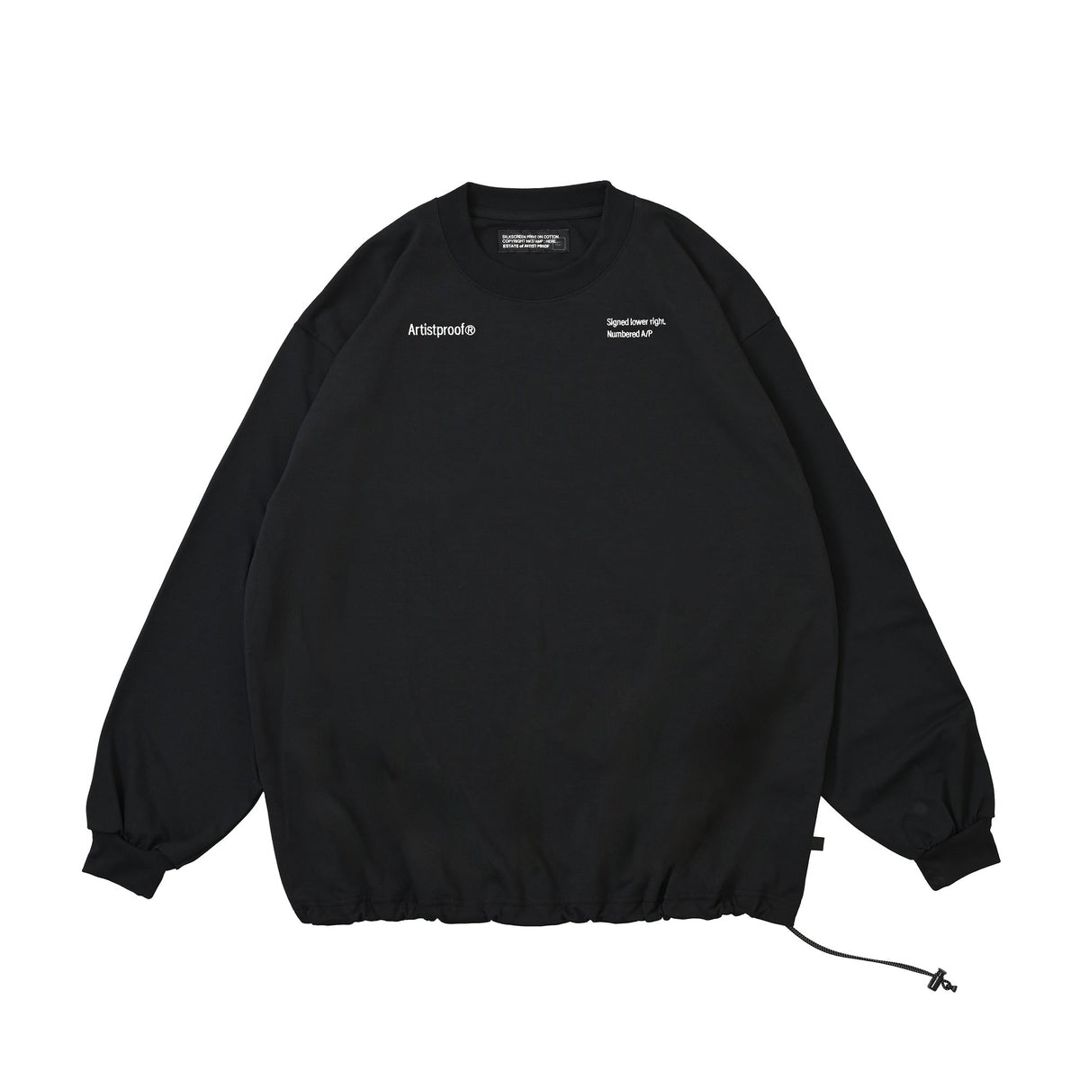 ABSTRACT IMAGISTS L/S Pullover w/Drawcord  Black