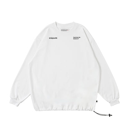 ABSTRACT IMAGISTS L/S Pullover w/Drawcord White
