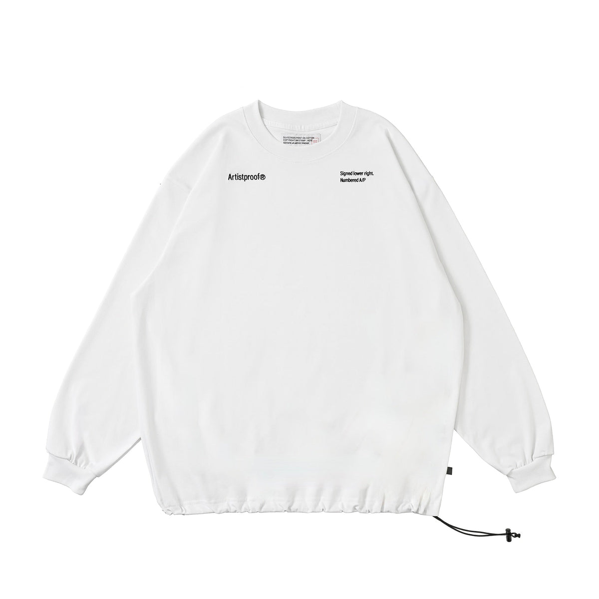 ABSTRACT IMAGISTS L/S Pullover w/Drawcord White