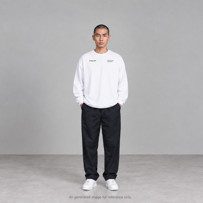 ABSTRACT IMAGISTS L/S Pullover w/Drawcord White