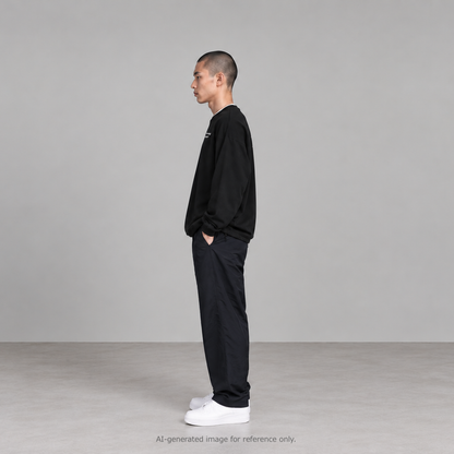 ABSTRACT IMAGISTS L/S Pullover w/Drawcord  Black