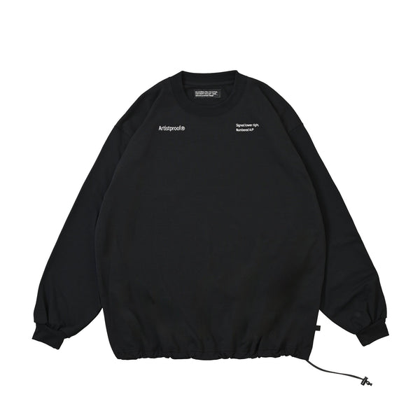 ABSTRACT IMAGISTS L/S Pullover w/Drawcord  Black