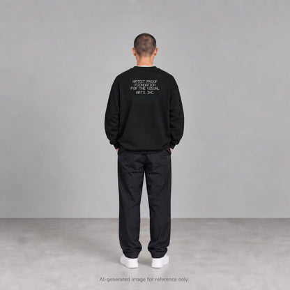 Visual Arts L/S Pullover w/ Drawcord Black