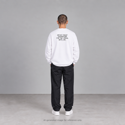 Visual Arts L/S Pullover w/ Drawcord White