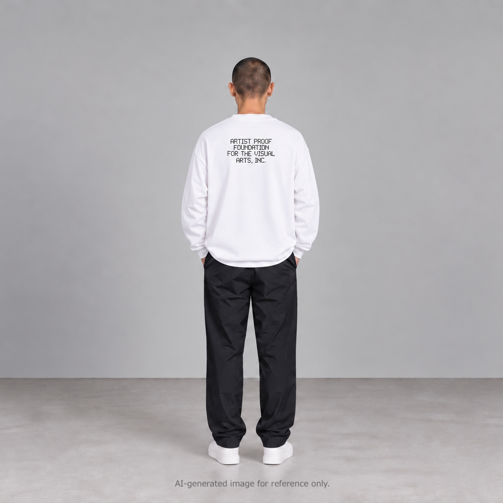Visual Arts L/S Pullover w/ Drawcord White