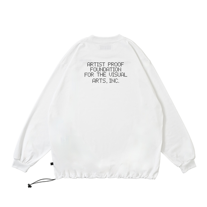 Visual Arts L/S Pullover w/ Drawcord White