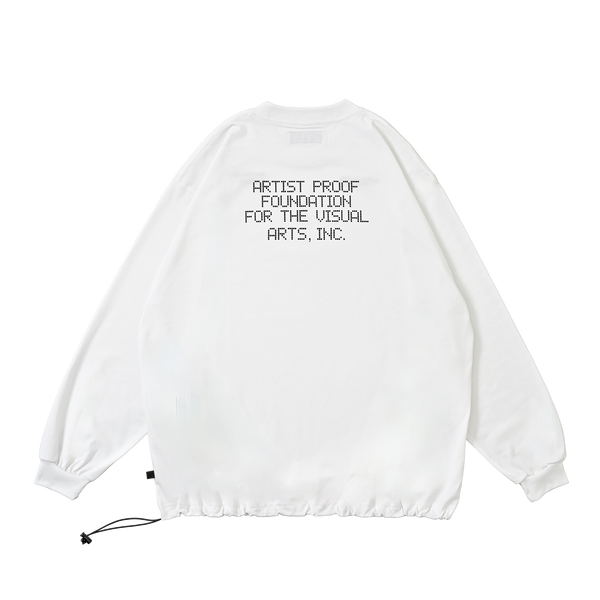Visual Arts L/S Pullover w/ Drawcord White