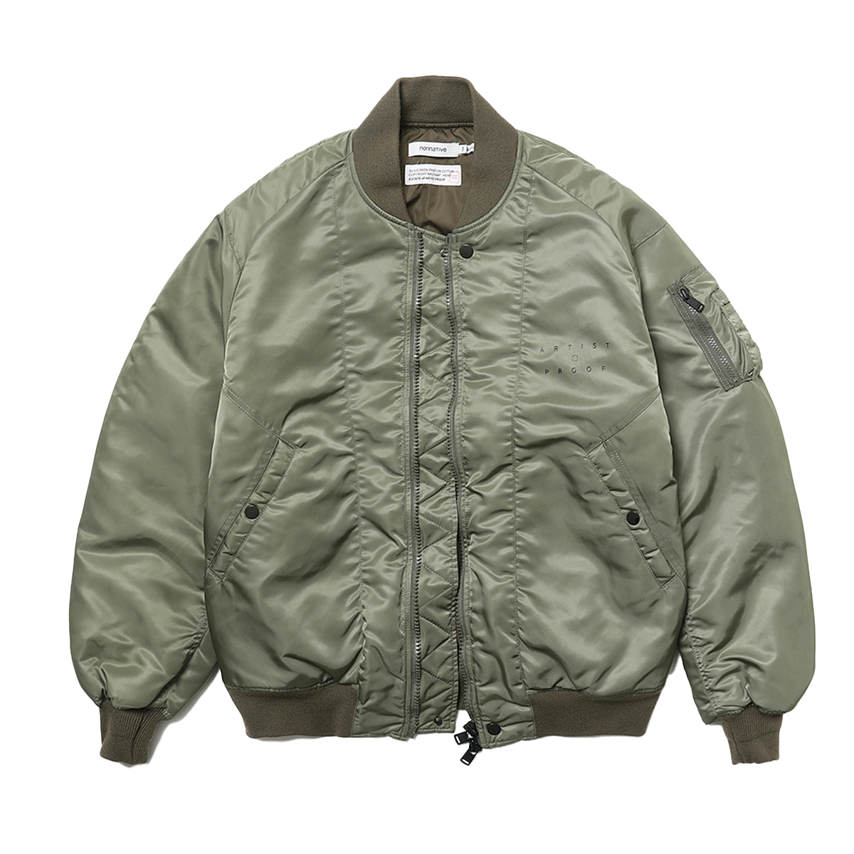 ARTIST PROOF / FRGMT × nonnative TROOPER PUFF BLOUSON NYLON TWILL WITH WINDSTOPPER “Innovaten” OLIVE